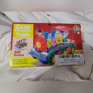 Transparent Gear Train Toy with Lights and Music